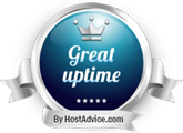 HostAdvice Great Uptime Award for Blazing Fast Host